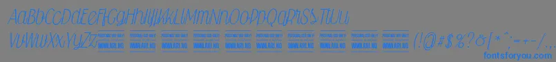 Falkinscriptpersonal-Schriftart – Blaue Schriften auf grauem Hintergrund