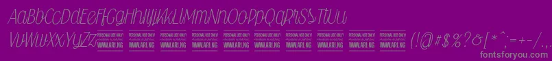 Falkinscriptpersonal Font – Gray Fonts on Purple Background