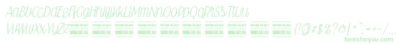 Falkinscriptpersonal Font – Green Fonts on White Background