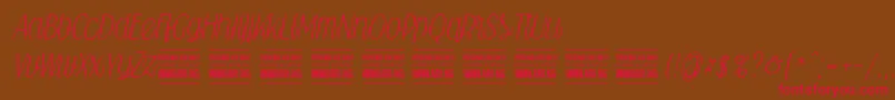 Falkinscriptpersonal Font – Red Fonts on Brown Background