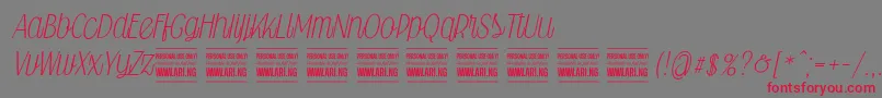 Falkinscriptpersonal Font – Red Fonts on Gray Background