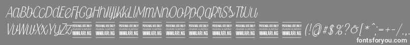 Falkinscriptpersonal Font – White Fonts on Gray Background