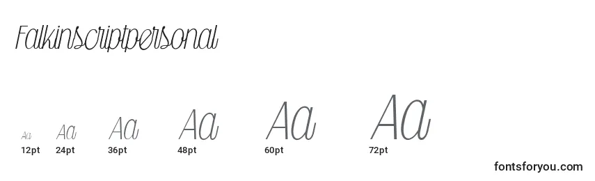 Falkinscriptpersonal Font Sizes