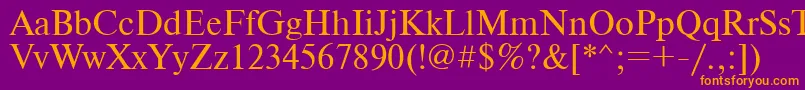 Newton Font – Orange Fonts on Purple Background