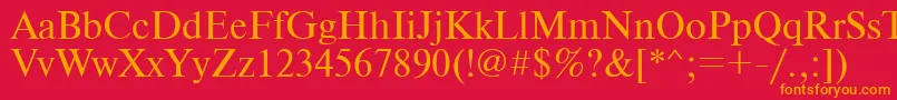 Newton Font – Orange Fonts on Red Background