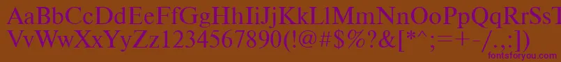 Newton Font – Purple Fonts on Brown Background