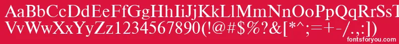 フォントNewton – 赤い背景に白い文字