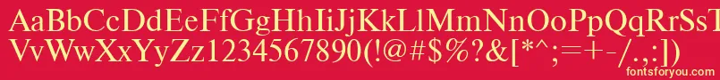 Newton Font – Yellow Fonts on Red Background