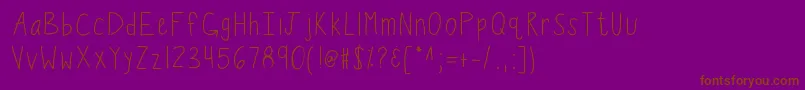 Kbwiggleworm Font – Brown Fonts on Purple Background