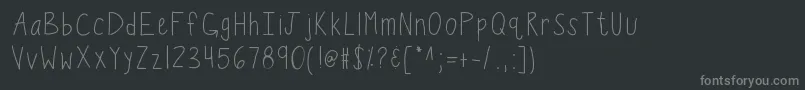 Шрифт Kbwiggleworm – серые шрифты на чёрном фоне