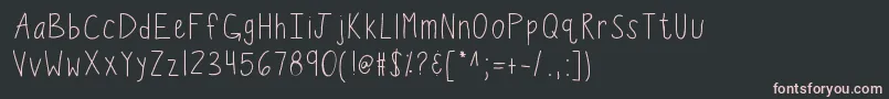 Шрифт Kbwiggleworm – розовые шрифты на чёрном фоне