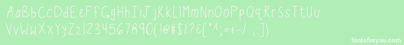 Kbwiggleworm Font – White Fonts on Green Background