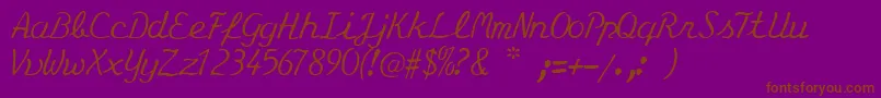 Eminenz Font – Brown Fonts on Purple Background