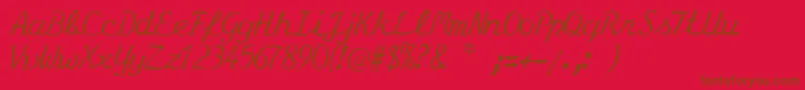 Eminenz Font – Brown Fonts on Red Background