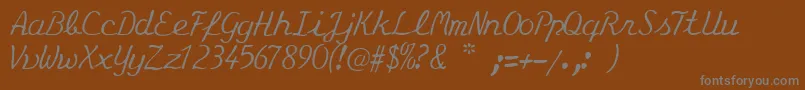 Шрифт Eminenz – серые шрифты на коричневом фоне