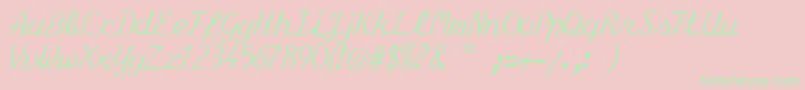 Eminenz Font – Green Fonts on Pink Background