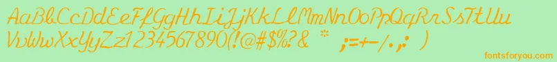 Eminenz Font – Orange Fonts on Green Background