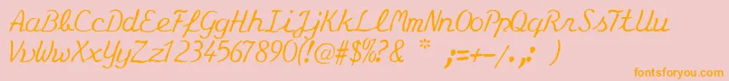 Eminenz Font – Orange Fonts on Pink Background