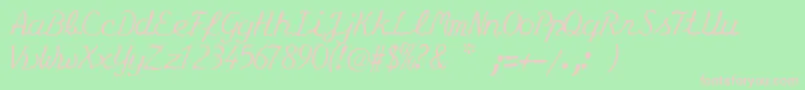 Eminenz Font – Pink Fonts on Green Background