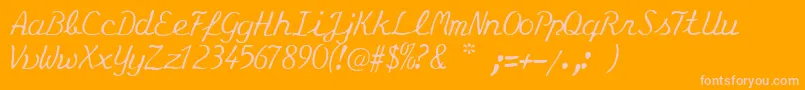 Eminenz Font – Pink Fonts on Orange Background