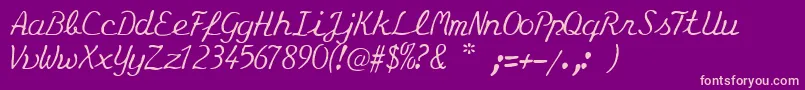 Eminenz Font – Pink Fonts on Purple Background