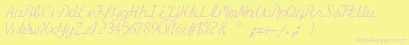Eminenz Font – Pink Fonts on Yellow Background