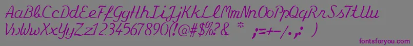 Шрифт Eminenz – фиолетовые шрифты на сером фоне