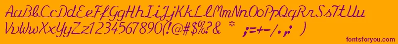 Eminenz Font – Purple Fonts on Orange Background