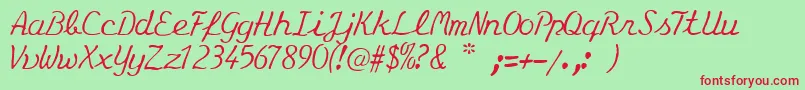 Eminenz Font – Red Fonts on Green Background
