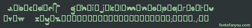 Czcionka TangeloRegular – zielone czcionki na czarnym tle