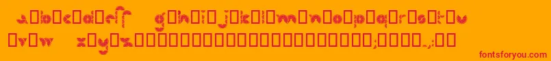 TangeloRegular Font – Red Fonts on Orange Background