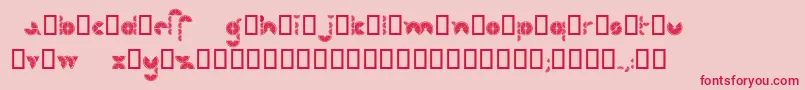 TangeloRegular Font – Red Fonts on Pink Background