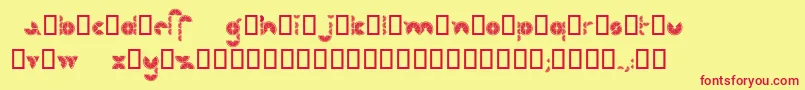 TangeloRegular Font – Red Fonts on Yellow Background