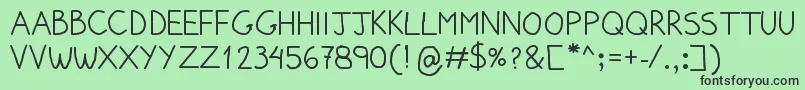 PumpedUpKicks Font – Black Fonts on Green Background