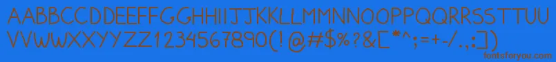PumpedUpKicks Font – Brown Fonts on Blue Background