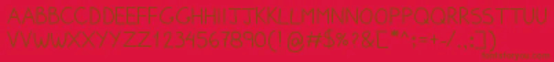 PumpedUpKicks Font – Brown Fonts on Red Background