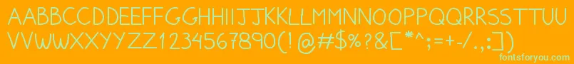 PumpedUpKicks Font – Green Fonts on Orange Background