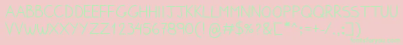 PumpedUpKicks Font – Green Fonts on Pink Background