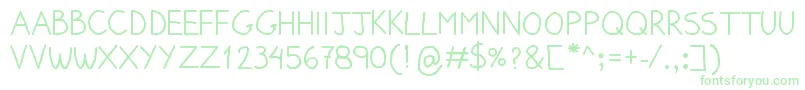 PumpedUpKicks Font – Green Fonts on White Background