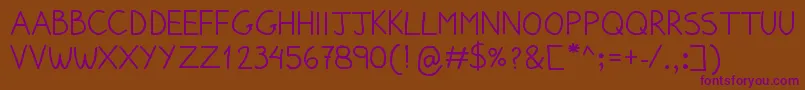 PumpedUpKicks Font – Purple Fonts on Brown Background