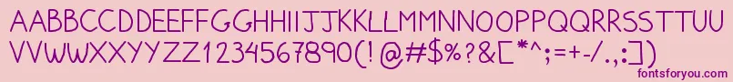 PumpedUpKicks Font – Purple Fonts on Pink Background