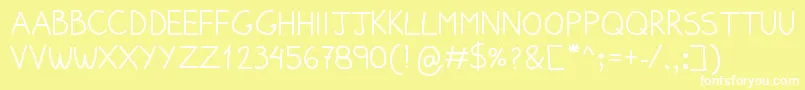 PumpedUpKicks Font – White Fonts on Yellow Background