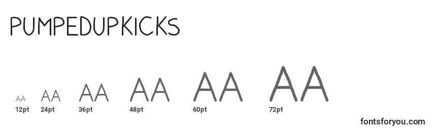 PumpedUpKicks Font Sizes