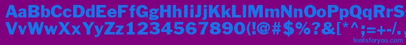 Winamp Font – Blue Fonts on Purple Background