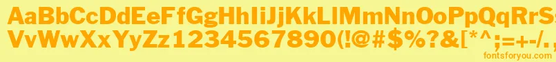 Winamp Font – Orange Fonts on Yellow Background