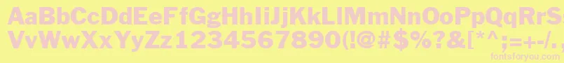 Winamp Font – Pink Fonts on Yellow Background