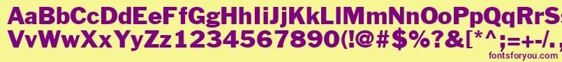 Winamp Font – Purple Fonts on Yellow Background