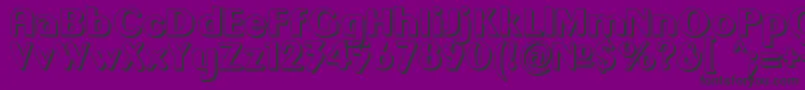 フォントGilgono – 紫の背景に黒い文字