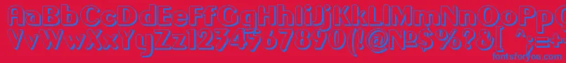 Шрифт Gilgono – синие шрифты на красном фоне