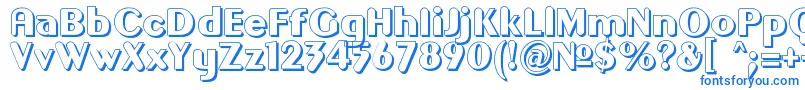 Gilgono-Schriftart – Blaue Schriften